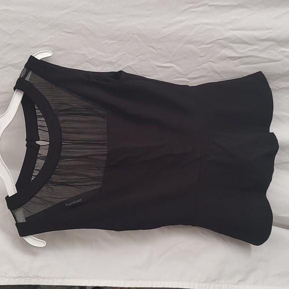 bebe Tops - Bebe Sheer Peplum Blouse